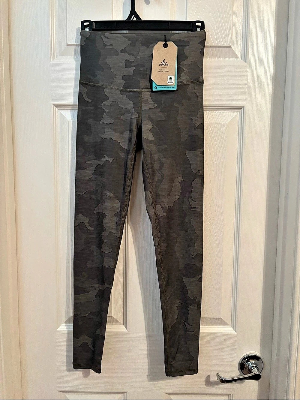 prAna Layna 7/8 Legging Camo Gray & Green XS